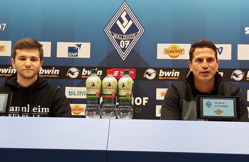 (Foto: SpoWo) Patrick Glöckner, rechts, und Pressesprecher Yannick Barwig 20210513 150206 Copy