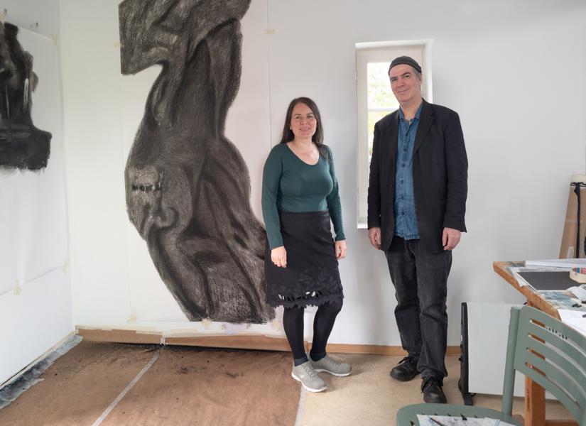 Die Kunststipendiaten Nadja Schöllhammer und Peter Hock präsentieren am Samstag, 28. Februar, ihre Abschlussausstellung im Kommandantenhaus auf dem Dilsberg.