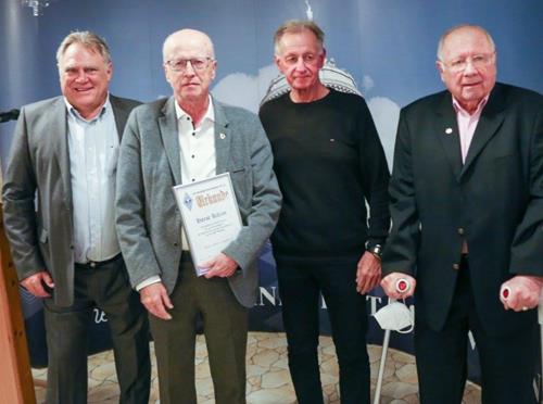 (Foto: Neuberth) v.l., Klaus Markgraf, Horst Kilian, Fritz Hoffmann und Hans Esser Ehrenabend 5.11 12 Copy