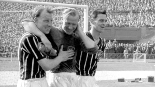 Nach dem Cup-Final - Trautmann ahnt noch nichts von seinem Genickbruch Trautmann2