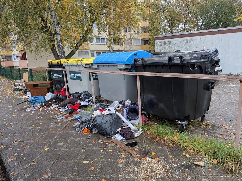 Verschmutzung am Dornheimer Ring in Mannheim